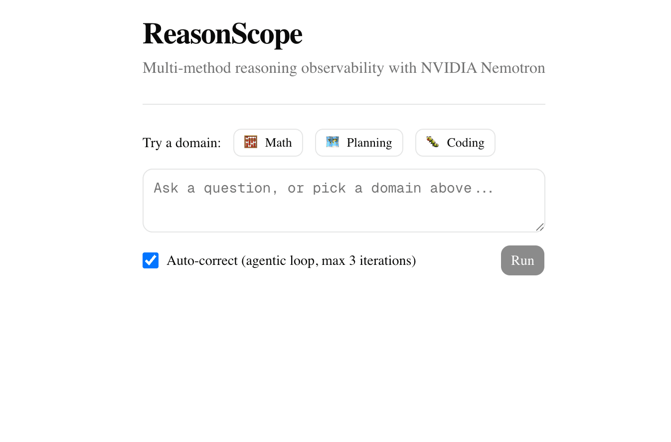 ReasonScope: Self-Correcting Reasoning Agent on NVIDIA Nemotron cover